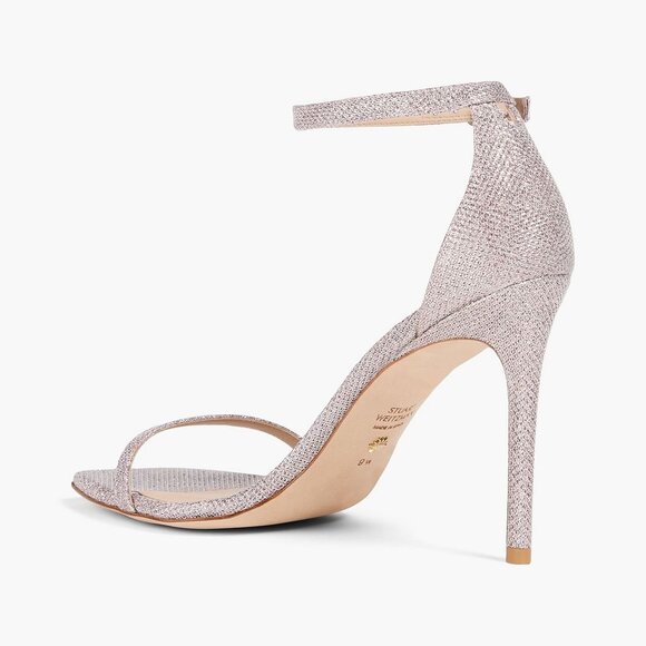 STUART WEITZMAN Nudistcurve Textured Ankle Strap Sandals - Picture 4 of 13